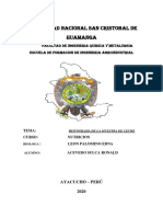 Histograma de % de proteína en muestras de leche vegetal