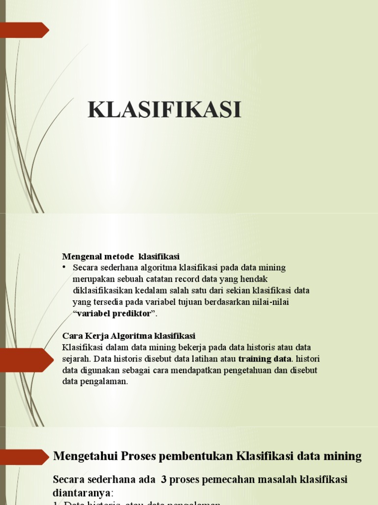 Pertemuan 3 - Cara Kerja Algoritma Klasifikasi | PDF