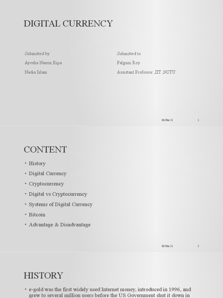 Digital Currency PDF Cryptocurrency Bitcoin