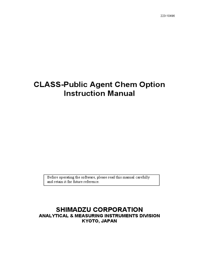 Manual Public Agent Chem Option PDF Databases Computer File