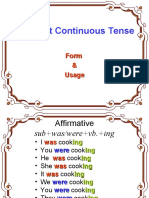 The Past Continuous Tense: Form & Usage