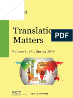 Translation Matters Vol 1 No 1