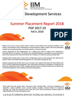 Career Development Services: Summer Placement Report 2018