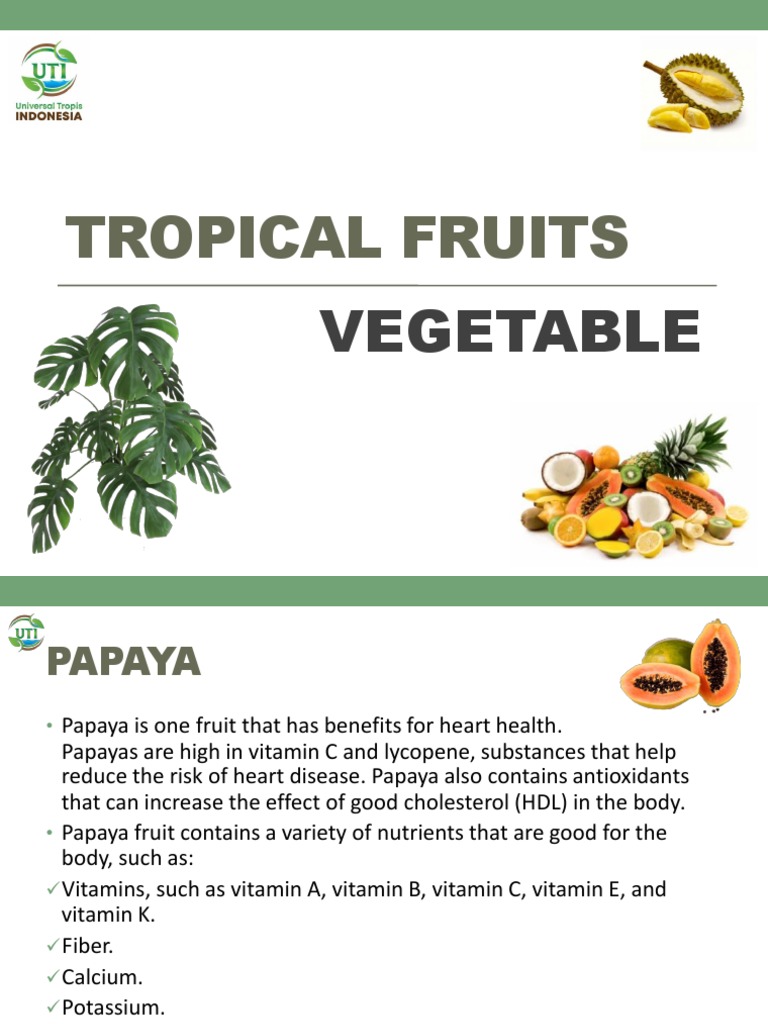 Tropical Fruits - Brochure UTI PDF | PDF | Vitamin | Vitamin C