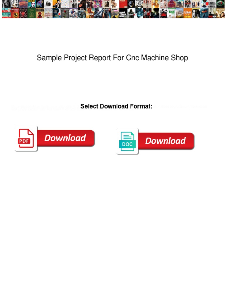 Sample Project Report For CNC Machine Shop PDF Machining