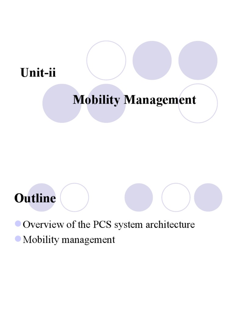 Unit-Ii Mobility Management | PDF | Computer Engineering | Data ...