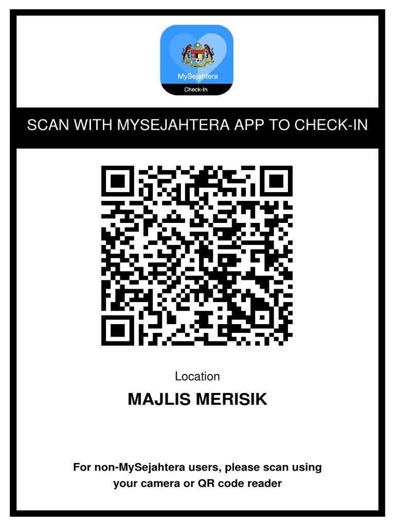 Check-In at Majlis Merisik via MySejahtera | PDF