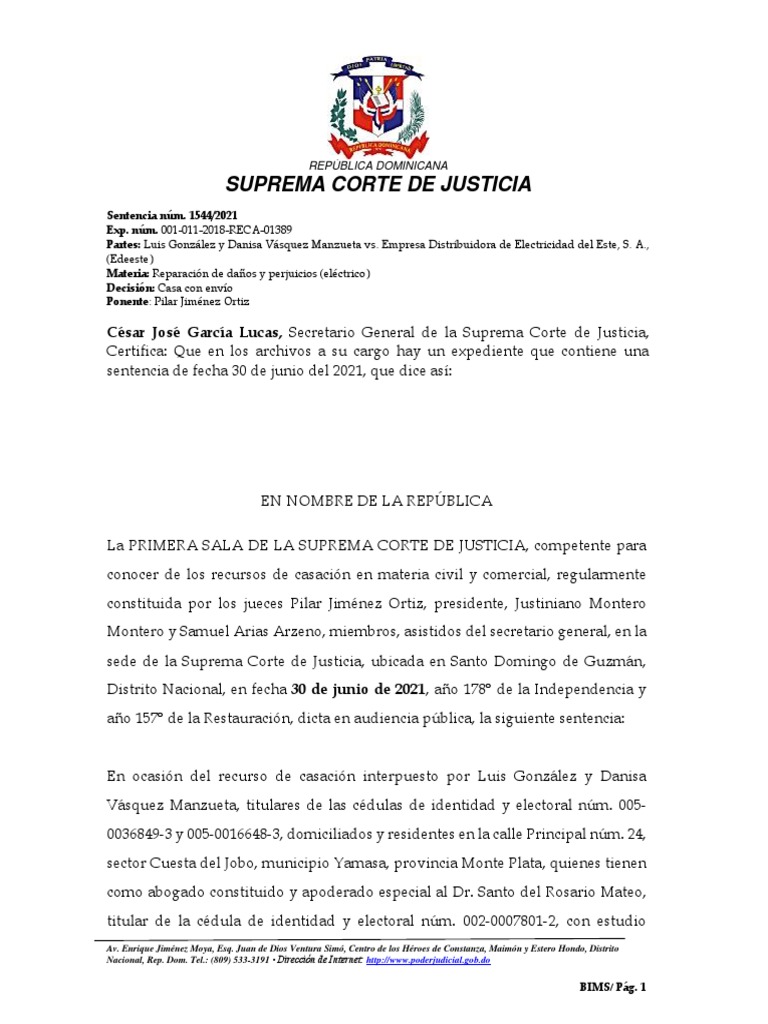 Sentencia Editable | PDF | Sentencia (ley) | República Dominicana