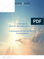 COVID-19: Hotel Re-Opening Plan A Management Tool For The UK Hotel Industry