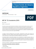 CDA - Centro Despachantes de Aduana de La Republica Argentina - BIT #72 - Incoterms 2010