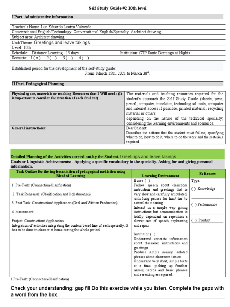 Self Study Guide 2 March 10th. Architect 22 | PDF | Librarian | Pedagogy
