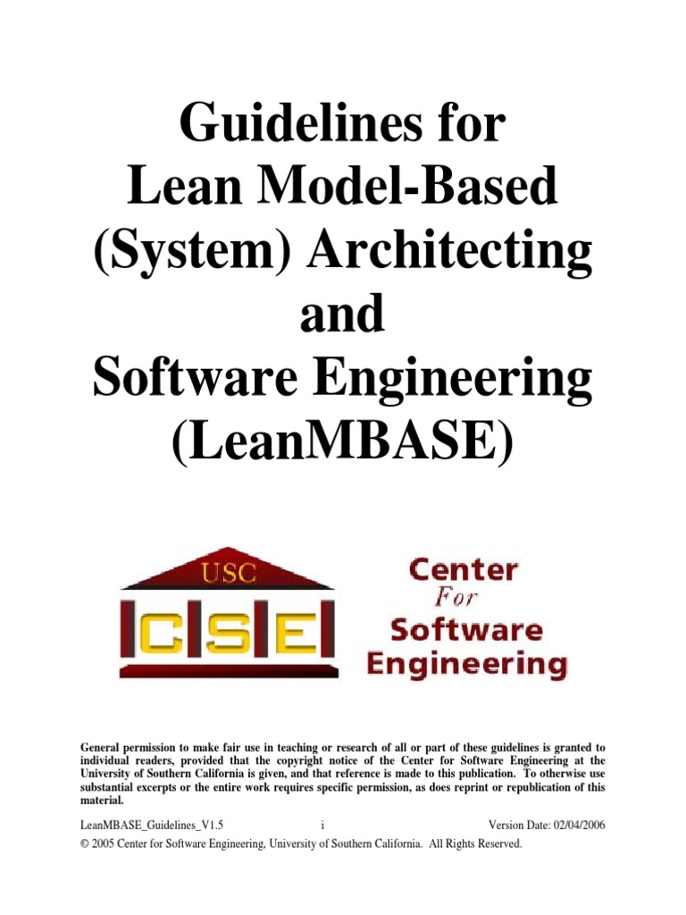 Guidelines For Lean - Model - Based - System - Architecting - and ...
