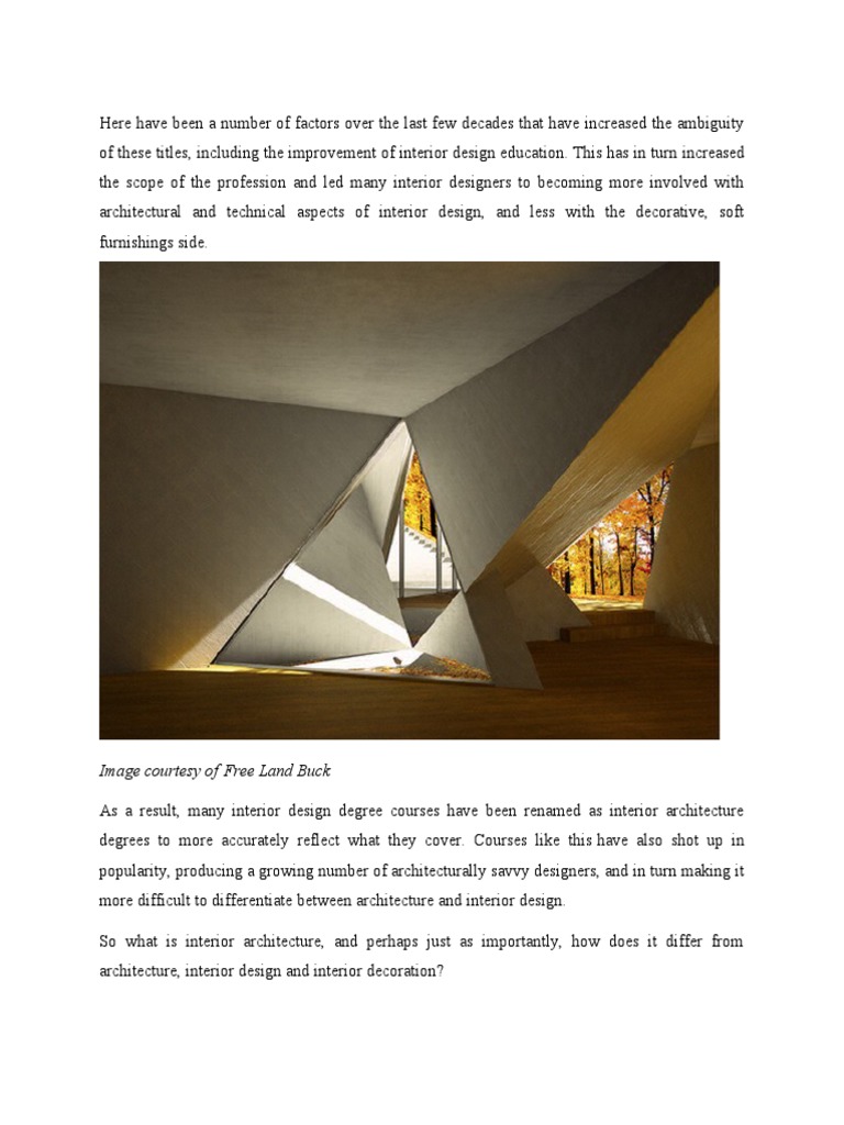 Understanding Interior Architecture | PDF | Interior Design | Architect