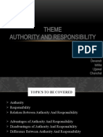Theme Authority and Responsibility: Presentation by Team 9 Devansh Ishika Ujjawal Chanchal