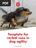 Template For Verbal Cues in Dog Agility