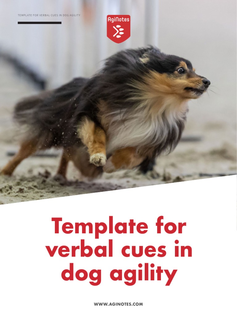 Template For Verbal Cues in Dog Agility PDF Cognition