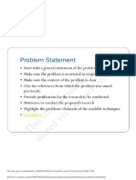 Problem Statement Start With A General Statement of The Problem or Issues. Make Sure The Problem Is