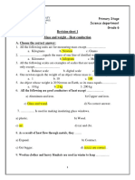 Mass and weight revision sheet for grade 6