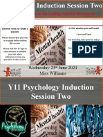 Year 11 Psychology Online Induction Part Two 2021