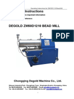 Operating Instructions for ZM50D1210 Bead Mill