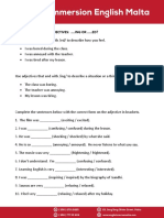 ING or ED Adjectives Worksheet