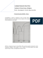 Diagrama de fases e exercícios de físico-química