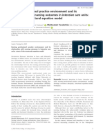 Nursing Professional Practice Environment and Its Relationship With Nursing Outcomes in Intensive Care Units: A Test of The Structural Equation Model