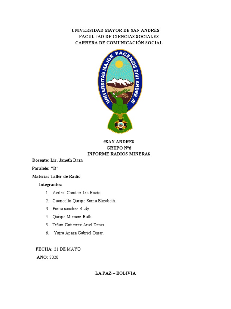 Radios Mineras de Bolivia PDF Bolivia Radiodifusión