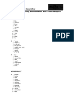 End-Of-Course Test Answer Key Grammar, Vocabulary, Pronunciation, and Practical English