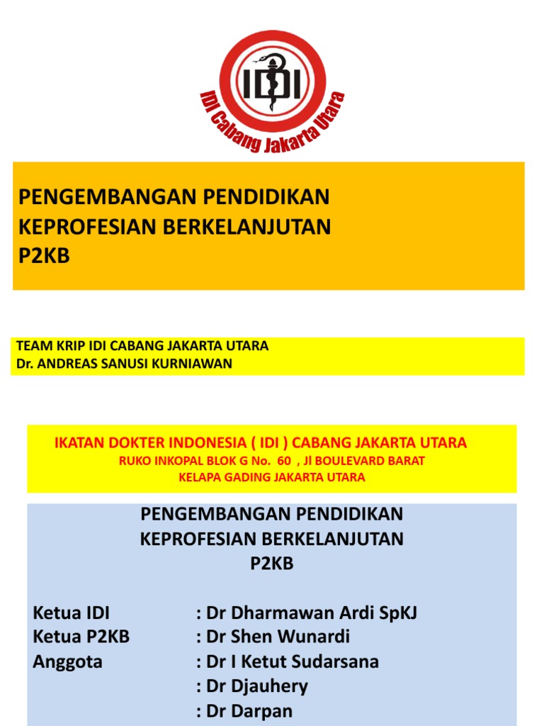 Webinar P2KB untuk Dokter Indonesia | PDF