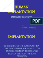 Human Implantation: Embryonic Behaviour