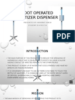 Foot Operated Sanitizer Dispenser: Presented by Harkirat Singh STUDENT ID 0765734