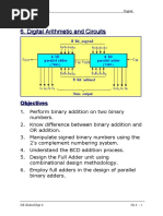 Digital Arithmetic and Circuits