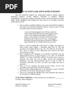 Deed of Quitclaim Template Philippines | PDF | Deed | Notary Public