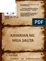 Kayarian NG Mga Salita (Filipino 10)