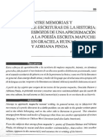 Entre Memorias y Re-Escrituras de La Historia - Graciela Huinao