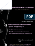2nd Version Recognition of Risk Factors in Pregnant Women