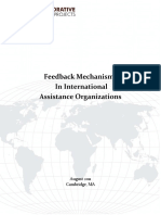 Feedback Mechanisms in International Assistance Organizations