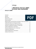 Deploying Microsoft Cluster and MetaSAN iSCSI3.x