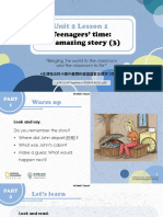 Unit 2 Lesson 1: Teenagers' Time: An Amazing Story