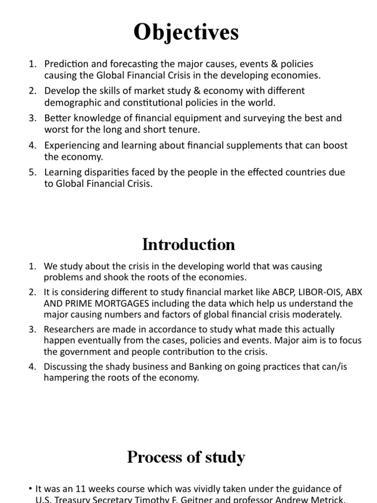 Analyzing Global Financial Crisis Causes | PDF | Financial Crisis Of ...