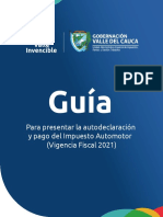 Guía para Presentar Autodeclaración y Pago Del Impuesto Automotor - Vigencia Fiscal 2021