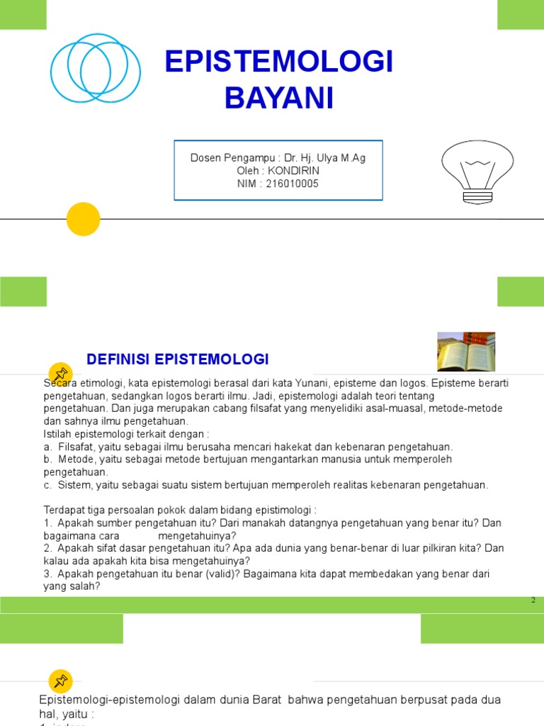 Epistemologi Bayani Pdf Filsafat