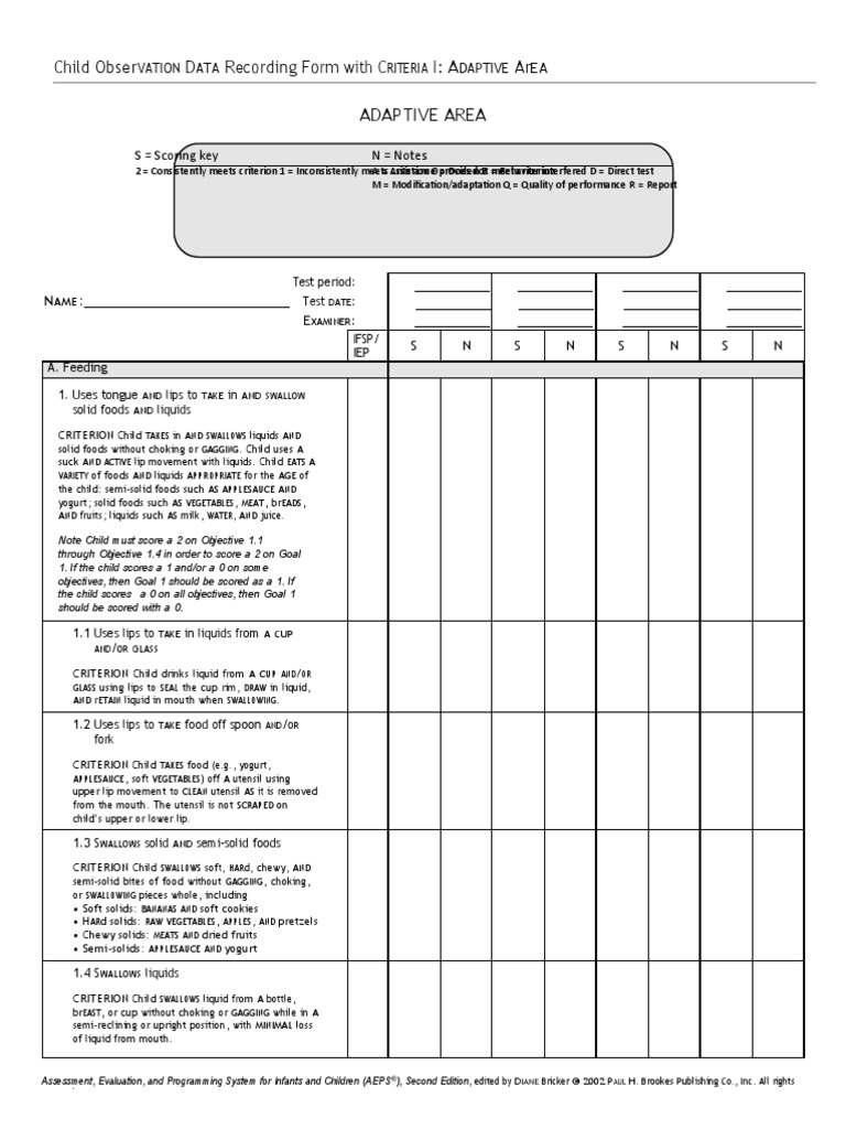 0-3 Adaptive & Cognitive | PDF | Hand Washing | Mouth