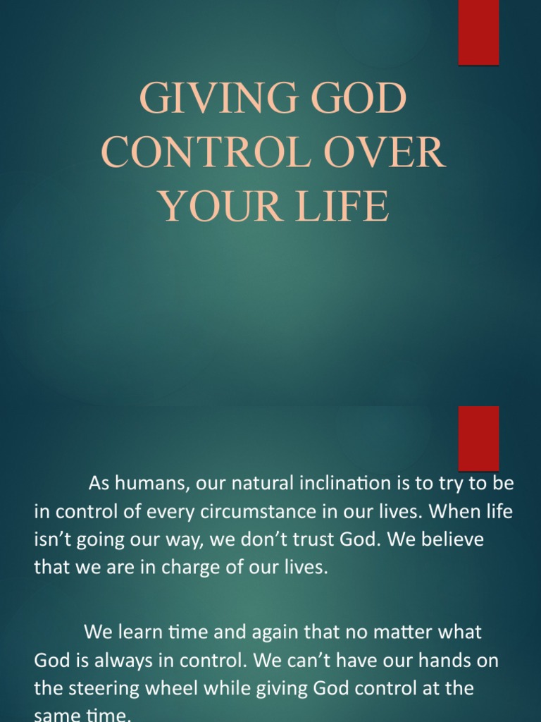 Surrendering Control to God | PDF | God | Faith