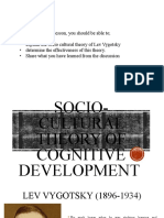 Learn key concepts of Vygotsky's sociocultural theory of cognitive development