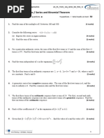 HL Test1 Sequences / Series and Binomial Theorem