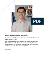Who Is Fransisco Moreno Domagoso?: Education