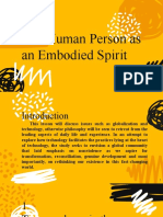 The Human Person As An Embodied Spirit