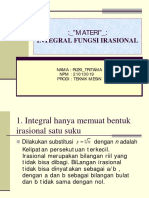 Integral Fungsi Irasional